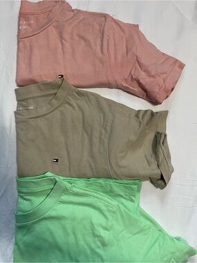 Tommy Hilfiger Kids Pink, Tan & Mint Crewneck Tee Set